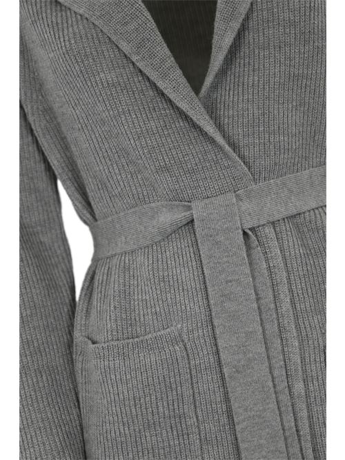 Cappotto cardigan Finezza in lana grigio chiaro MAX MARA LEISURE | 2426316028600004